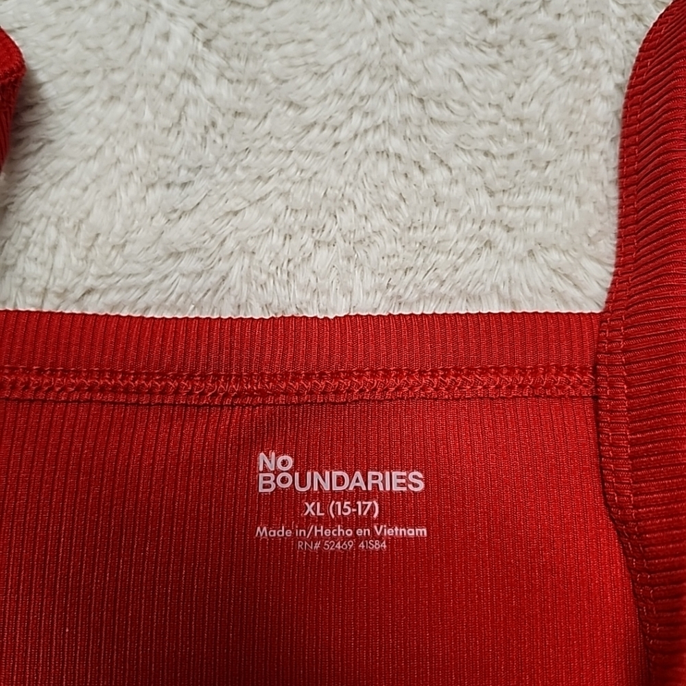 • NWT No Boundaries Women's Sleeveless Ribbed Cami Tank Top Size XL Red - Picture 7 of 12